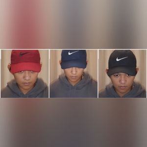 Bundle of 3 Nike Dri-fit swoosh twill adjustable caps, black/maroon/blue